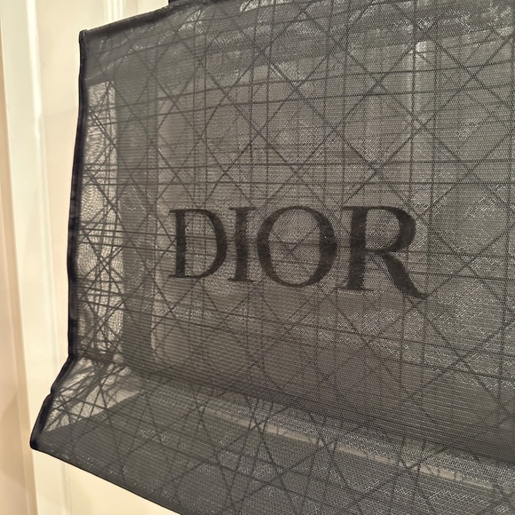 NEW Dior VIP gift Black Geometric Mesh Tote - Picture 3 of 7